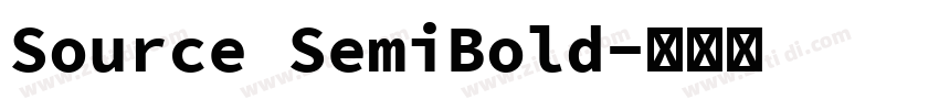 Source SemiBold字体转换
